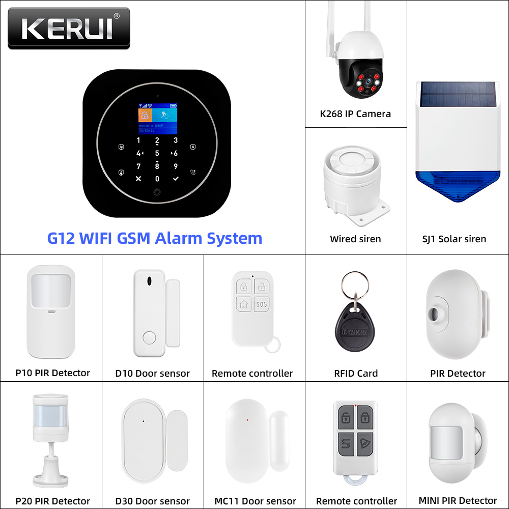 KERUI G12 2G Wifi Draadloos Al - Sim Gsm Alarm recensie en prijs