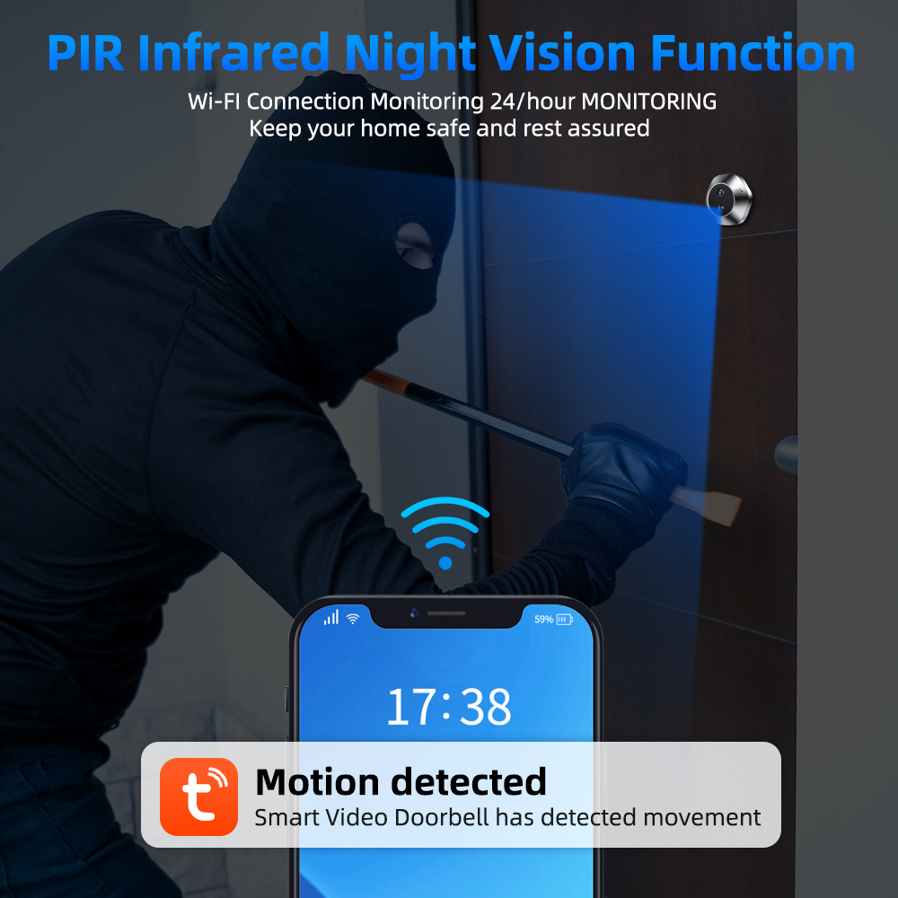 1080P WiFi Kijkgaatje Tuya Sma - Home Security Items recensie en prijs